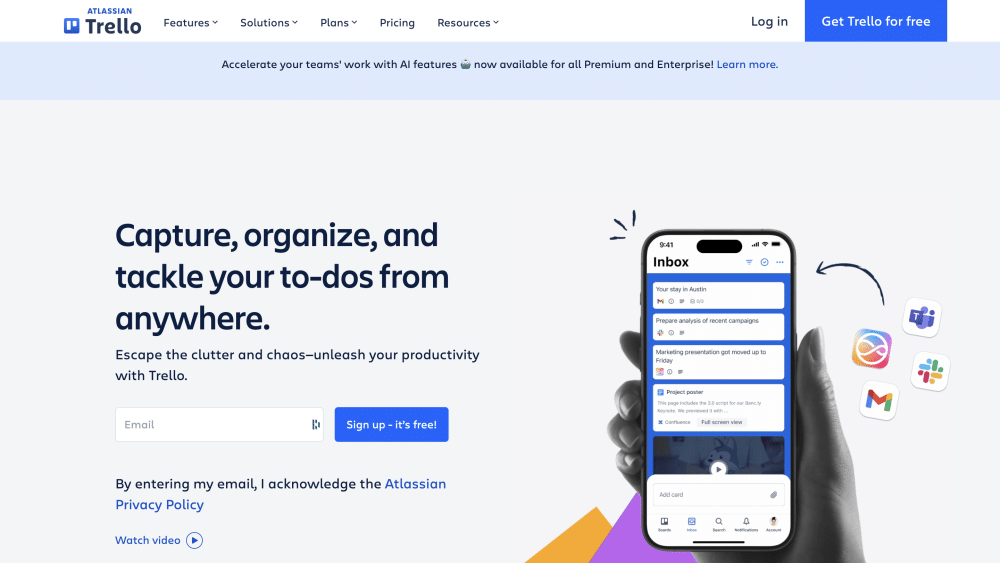 Écran Trello Trello