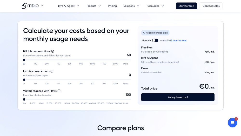 pricing-tidio Pricing Tidio