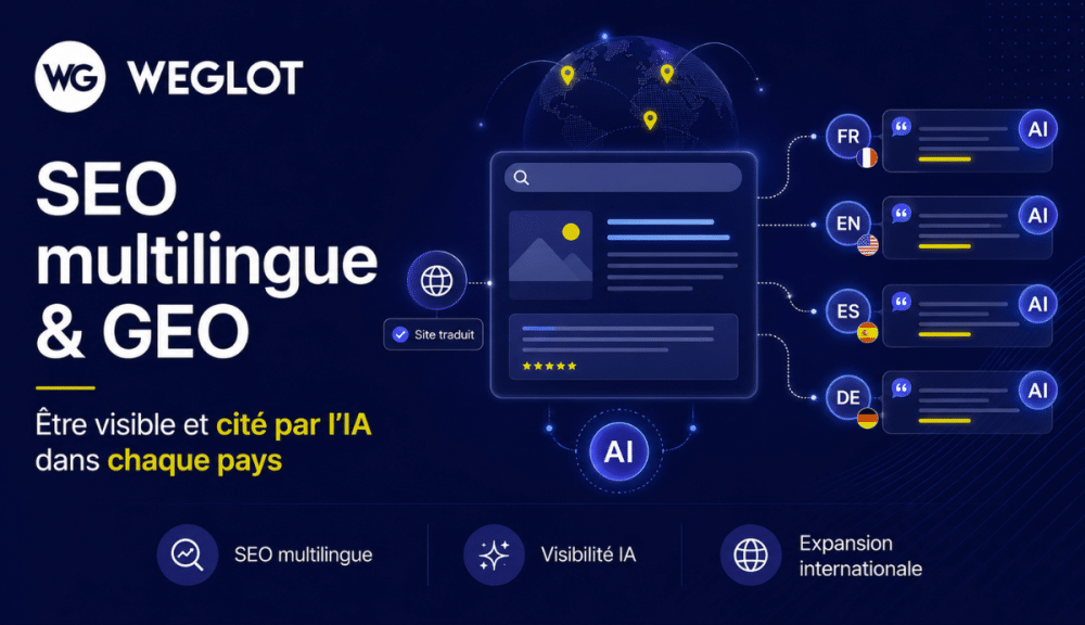 SEO multilingue et GEO : comment être visible (et cité par l'IA) dans chaque pays où vous vendez 4 SEO-multilingue-GEO-weglot